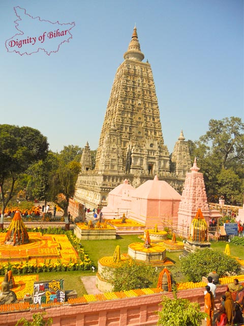 Mahabodhi Temple, Gaya, Bihar IMAGES, GIF, ANIMATED GIF, WALLPAPER, STICKER FOR WHATSAPP & FACEBOOK