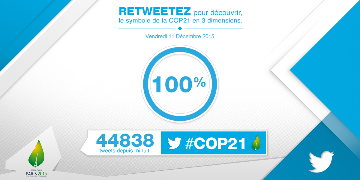 @dmytro_galagan Votre Tweet façonne un emblème #COP21 en 3D. Retweetez pour le découvrir dès qu’il sera prêt !