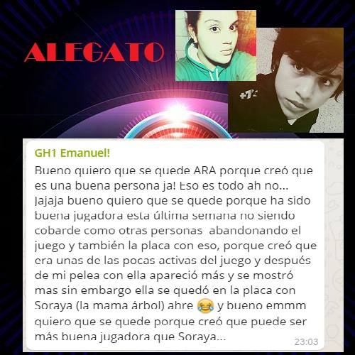 GHDELOSSECRETOS's tweet photo. #DIA25 DÍA DE ALEGATOS!
EMANUEL DESPUES DE PELEAR CON SORAYA OTRA VEZ DEFENDIO PUBLICAMENTE A ARACELI! https://t.co/6xktjW3Ry9