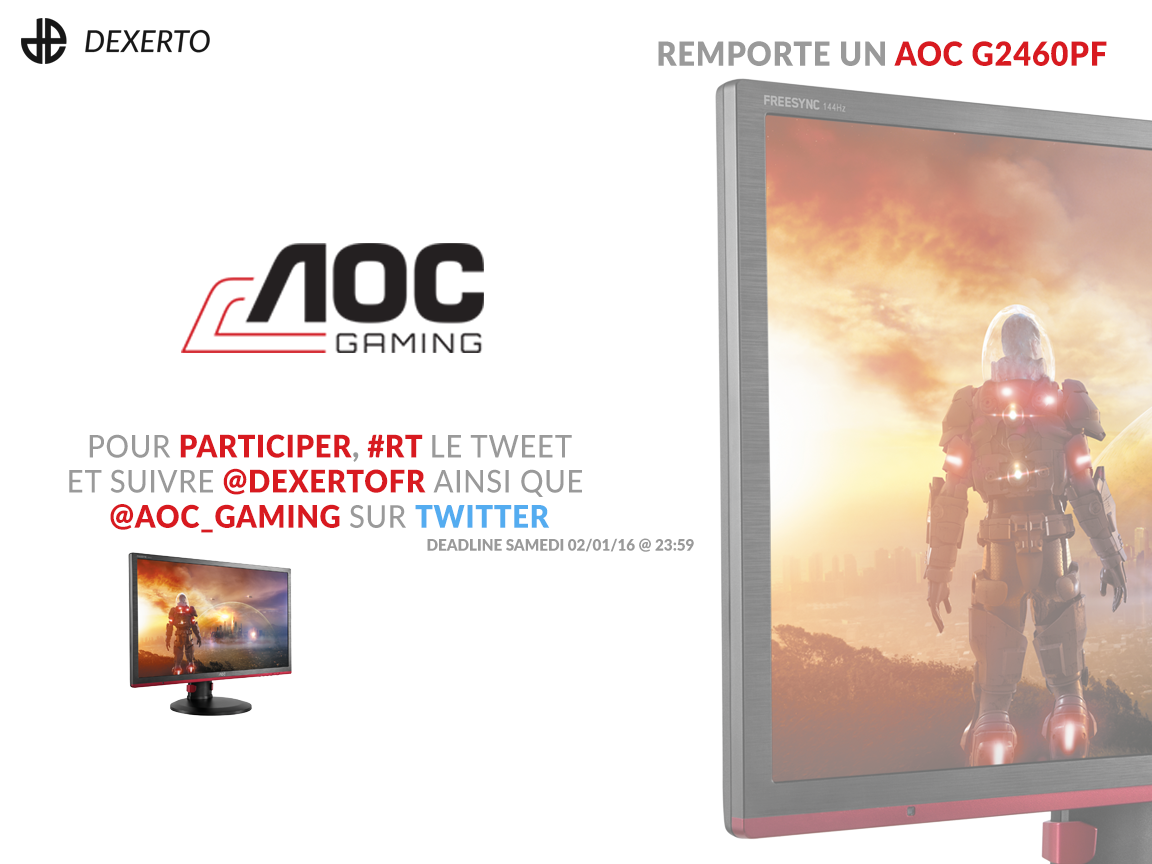 DexertoFR's tweet photo. Tentez de remporter un "AOC G2460PF" ! 

 #RT + #Follow @DexertoFR &amp; @AOC_Gaming pour participer ! 

. https://t.co/GWPGZ3VCaN