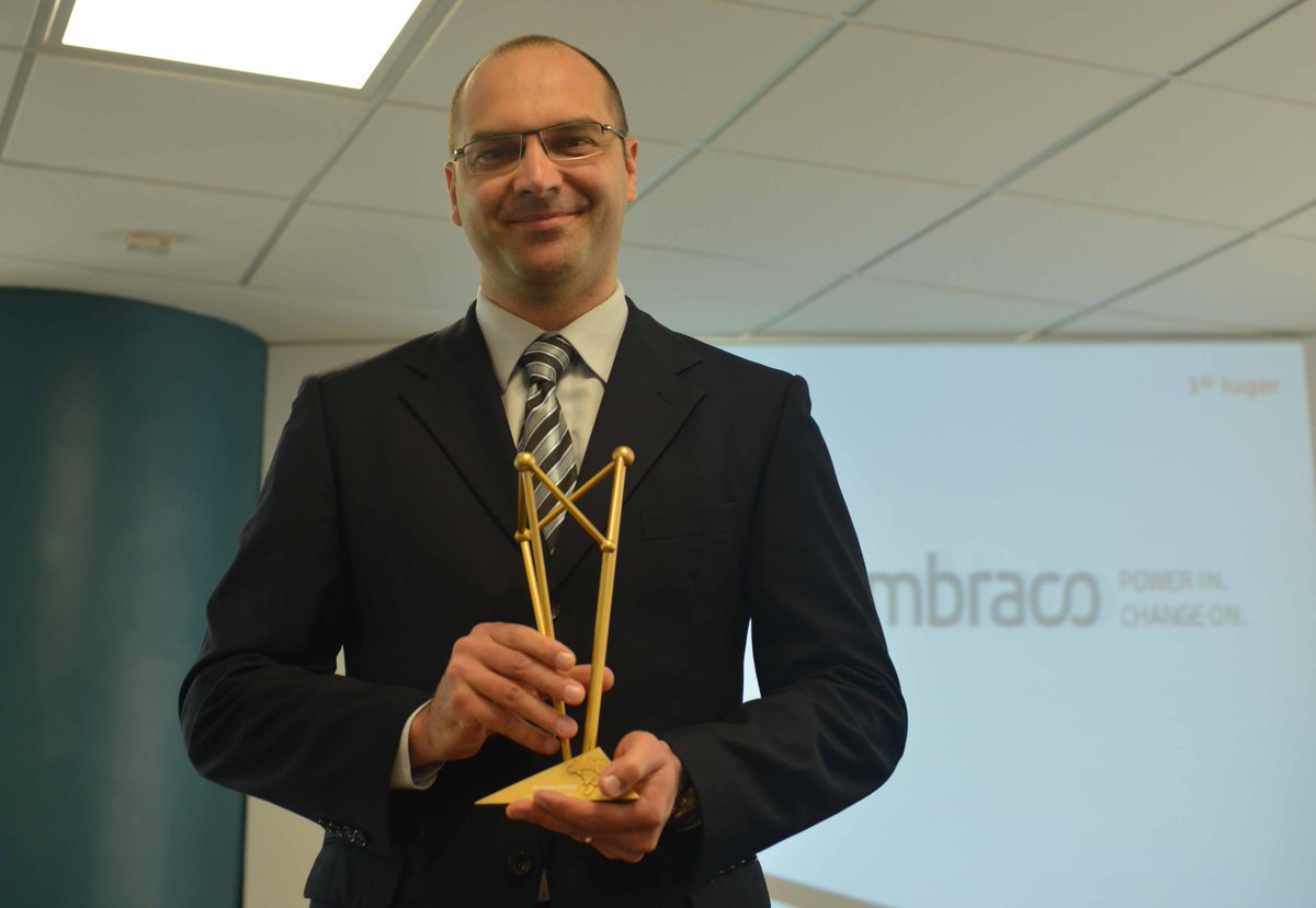 Embraco's tweet image. #PrêmioFinep: Vencemos na categoria Grande Empresa e pela 5ª vez estamos entre as empresas mais inovadoras do país!