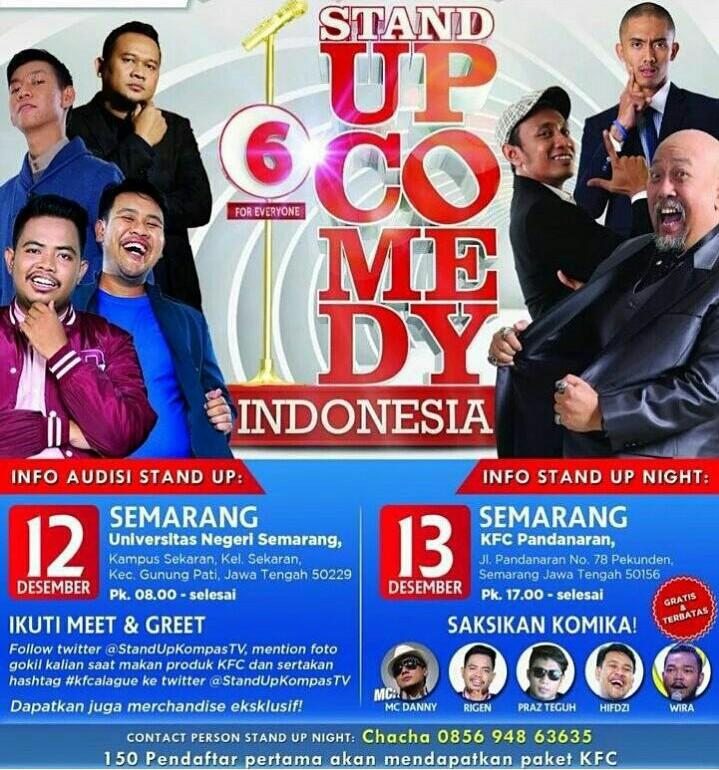 Saksikan gaes spesial perfome realistisaja di audit unnes.  At 09.00-selesai. Audisi stand up comedy indonesia. 😊