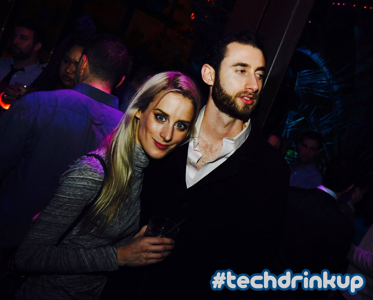 Edward_Sturm's tweet photo. Great photo of me and @Convict_Mimi at #techdrinkup @TheDLNYC last week. https://t.co/b25YaUNwHw