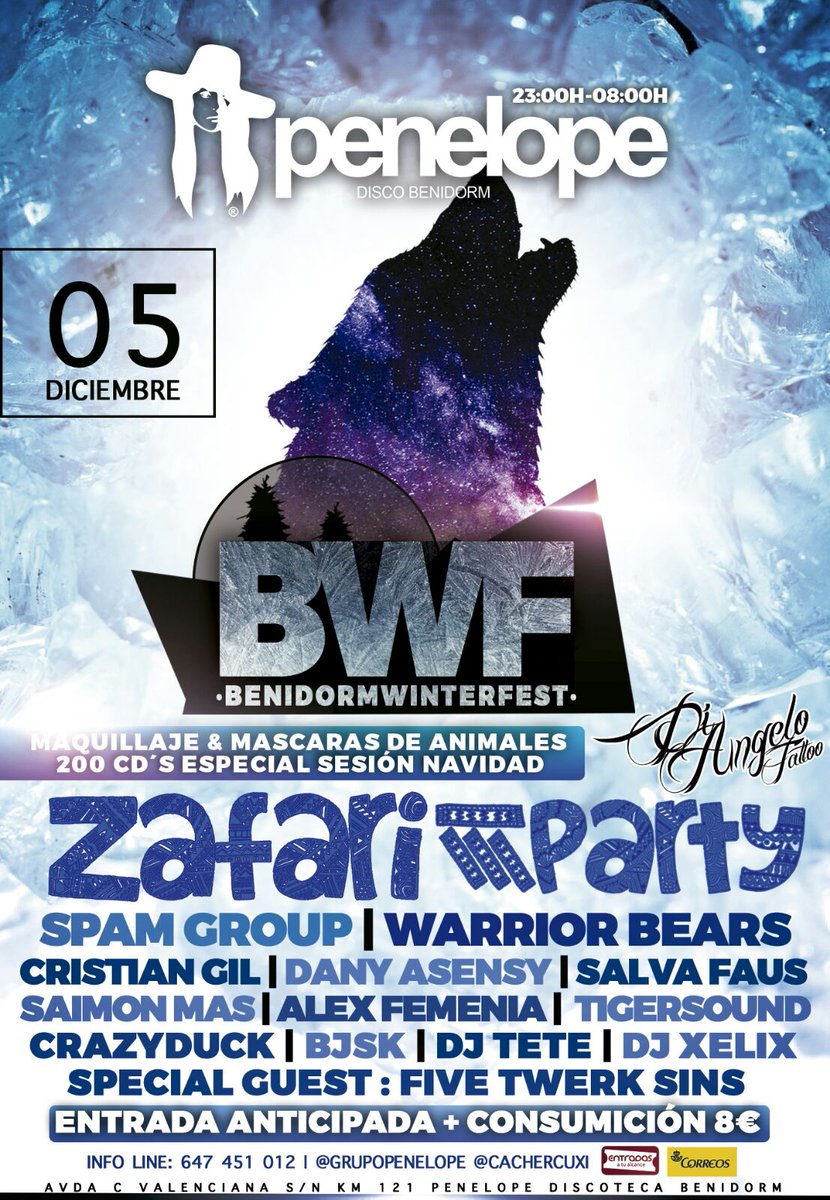 BENIDORMGRATIS's tweet photo. @BenidormWinter @GRUPOPENELOPE @WarriorBears 5 diciembre!! https://t.co/E41DBRGHck