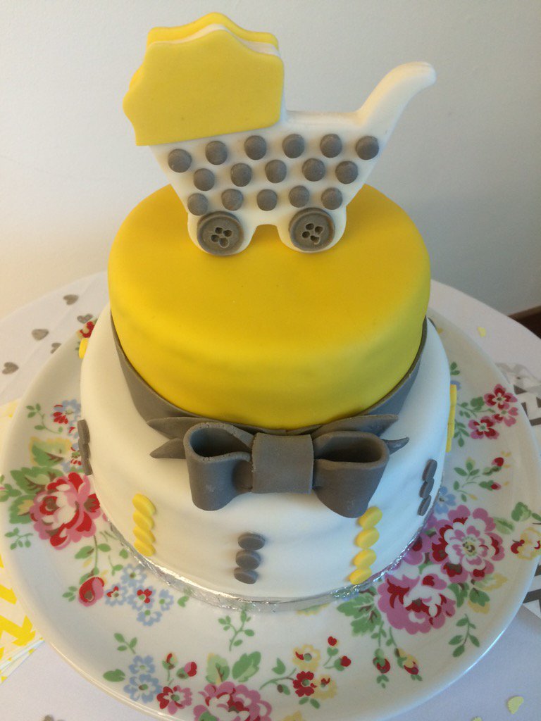 A beautiful cake for a beautiful baby shower today