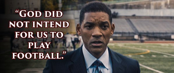 BuzzFeedNFL's tweet photo. "Concussion" starring Will Smith, hits the NFL hard. https://t.co/wqdD1z54ko https://t.co/i1wCS4I4RZ