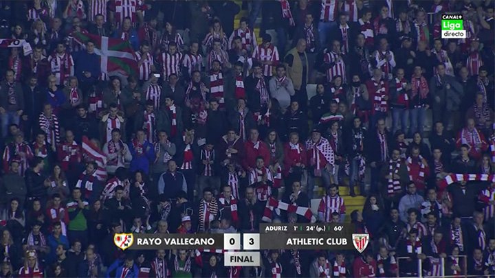 MPlusDeportes's tweet photo. Final en Vallecas. Aduriz lidera con 3 goles el valioso triunfo del Athletic Club. El Rayo luchó hasta el final. https://t.co/xcLCM1lXGX