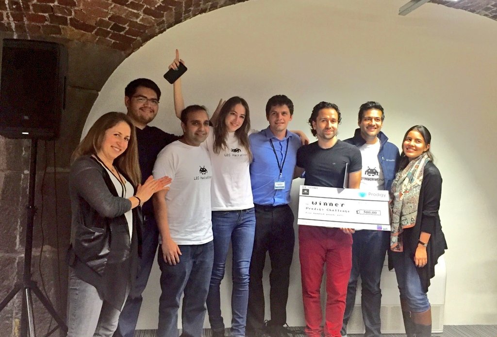 LBSHackathon's tweet photo. Aaaaand the results are in! Congrats Team QuantifyMe on winning the @ProdigyFinance Challenge!! #lbshack2016 https://t.co/3jG0MnBCbj