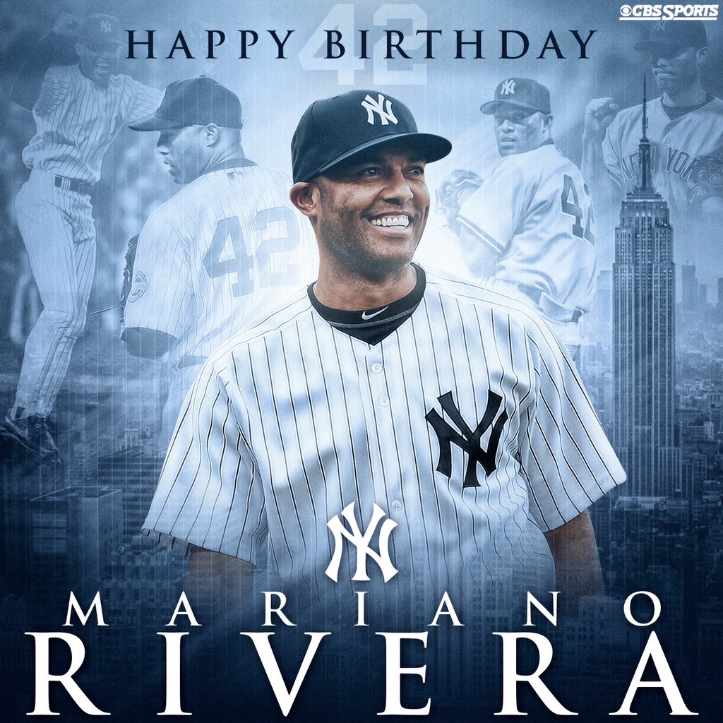 Happy Birthday to Mariano Rivera, the G.O.A.T.!   