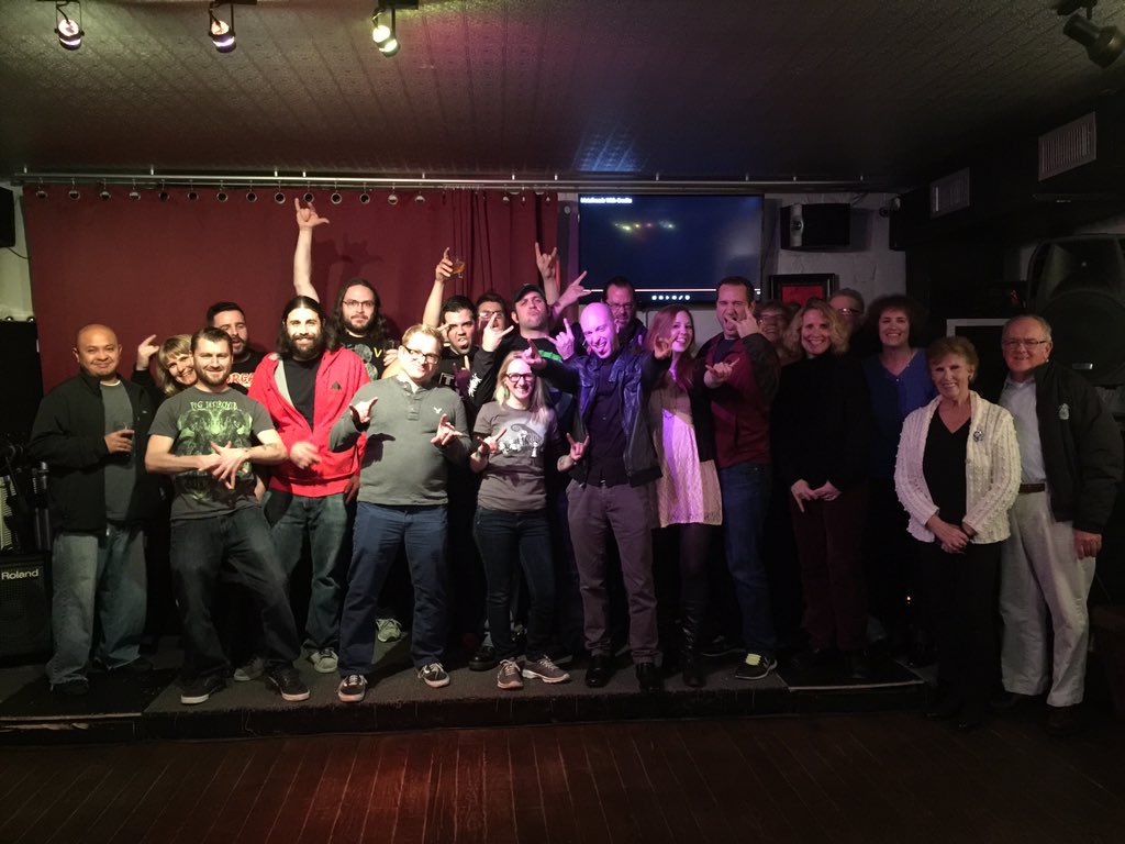 MetalheadsMovie's tweet photo. Last night's screening party @maggys_lounge #metal #comedy https://t.co/QtXjNbfEAn