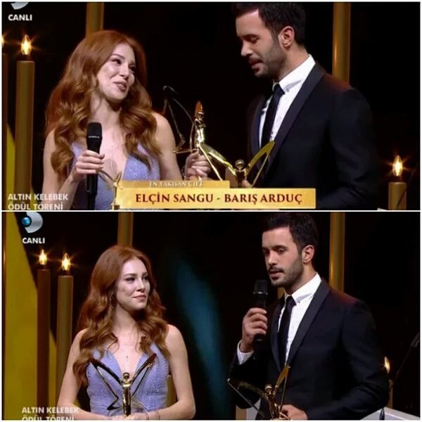 omerindefnesi_'s tweet photo. 'Kiminle gülüyosan onunla mutlusundur" 😍💞😏
#PanteneAltınKelebek 
#ElcinSangu #BarısArduc #ElBar https://t.co/bBMBZ5onZm