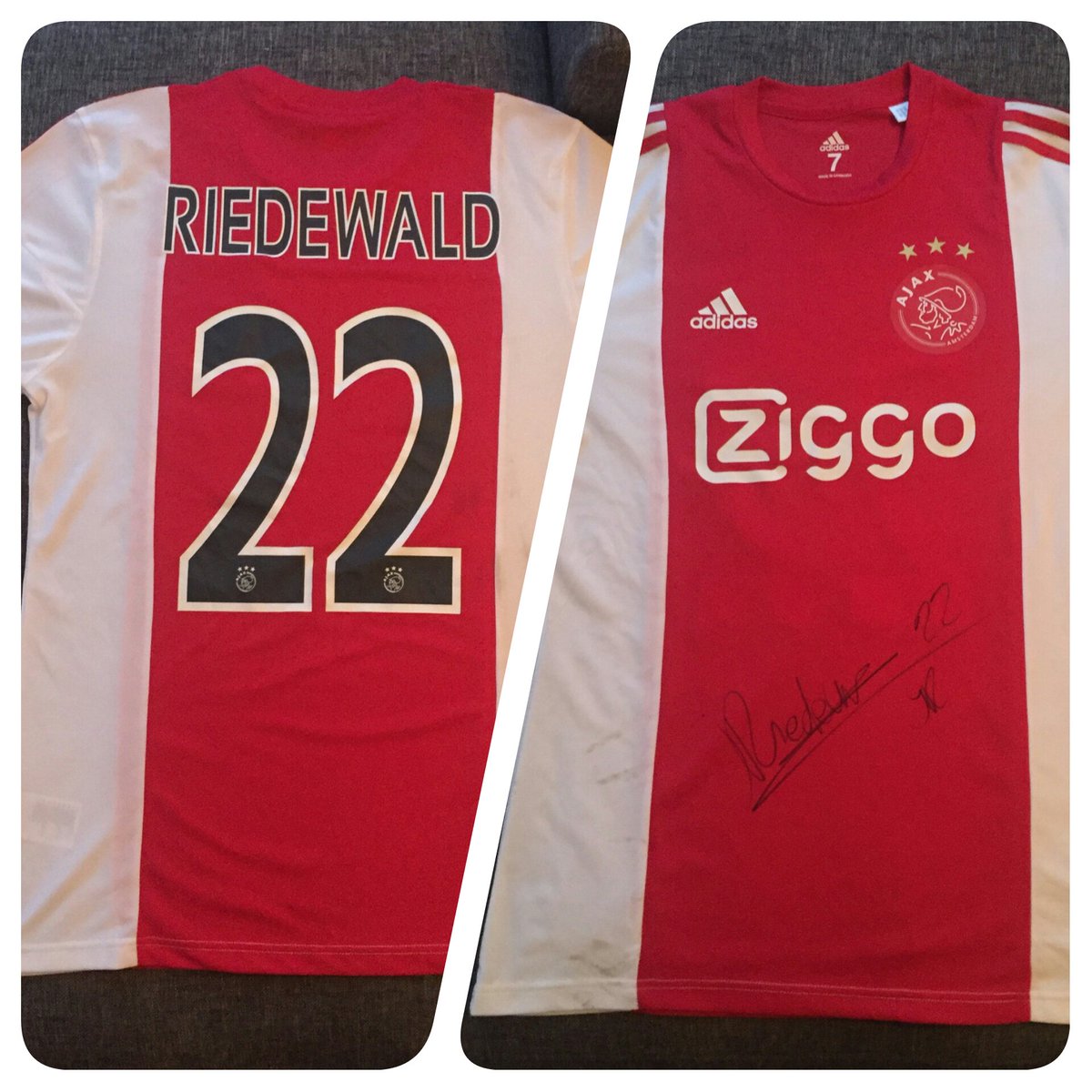 De shirts van Jairo Riedewald en Jeffrey Gouweleeuw en voetbalschoenen van @ViktorGFischer staan op onze veiling!