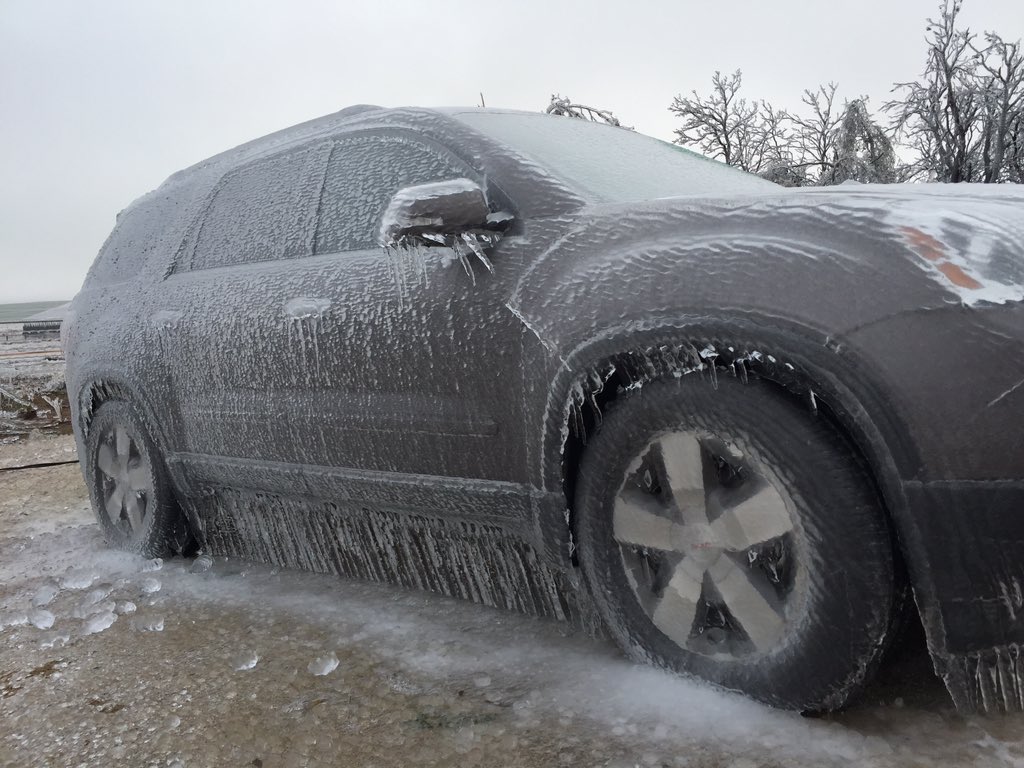 Calumet, Oklahoma ice storm. <a href="/spann/">James Spann</a> <a href="/Ginger_Zee/">Ginger Zee</a>