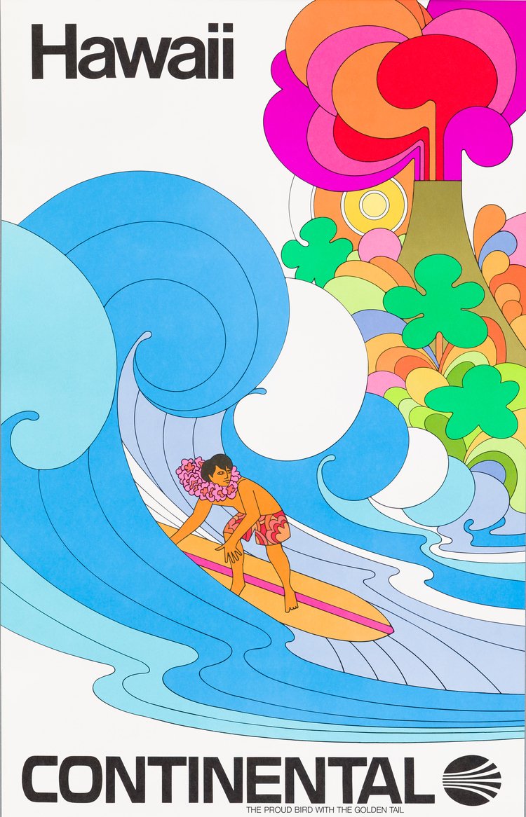 Popular_Space's tweet photo. Hawaii Poster by Paul Rand https://t.co/UvxoLAkUmW