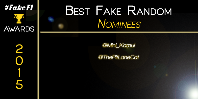 FakeF1Awards's tweet photo. Nominees for the 2015 Best Fake Random in the #FakeF1Awards were… https://t.co/nktDBoSWO6