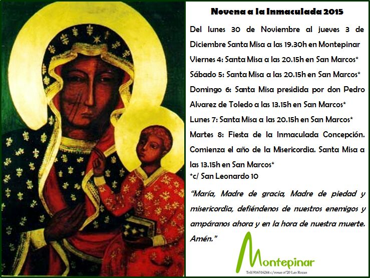 Montepinaraldia's tweet photo. Mañana empezamos a tener misa para vivir LA NOVENA DE LA INMACULADA a las 7:30!!! ¿Te animas? #Novena🔛 https://t.co/mQMZCdLRLA