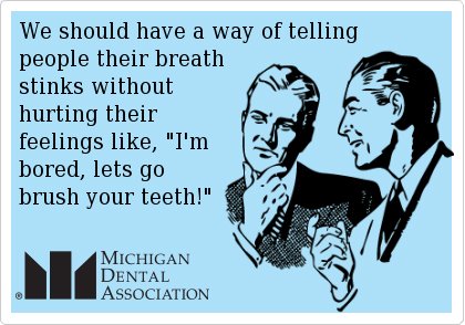 MIDentalAssoc's tweet photo. Seeing the dentist at least twice a year will help prevent bad breath. #michigandental https://t.co/jb7ltAO5Q5