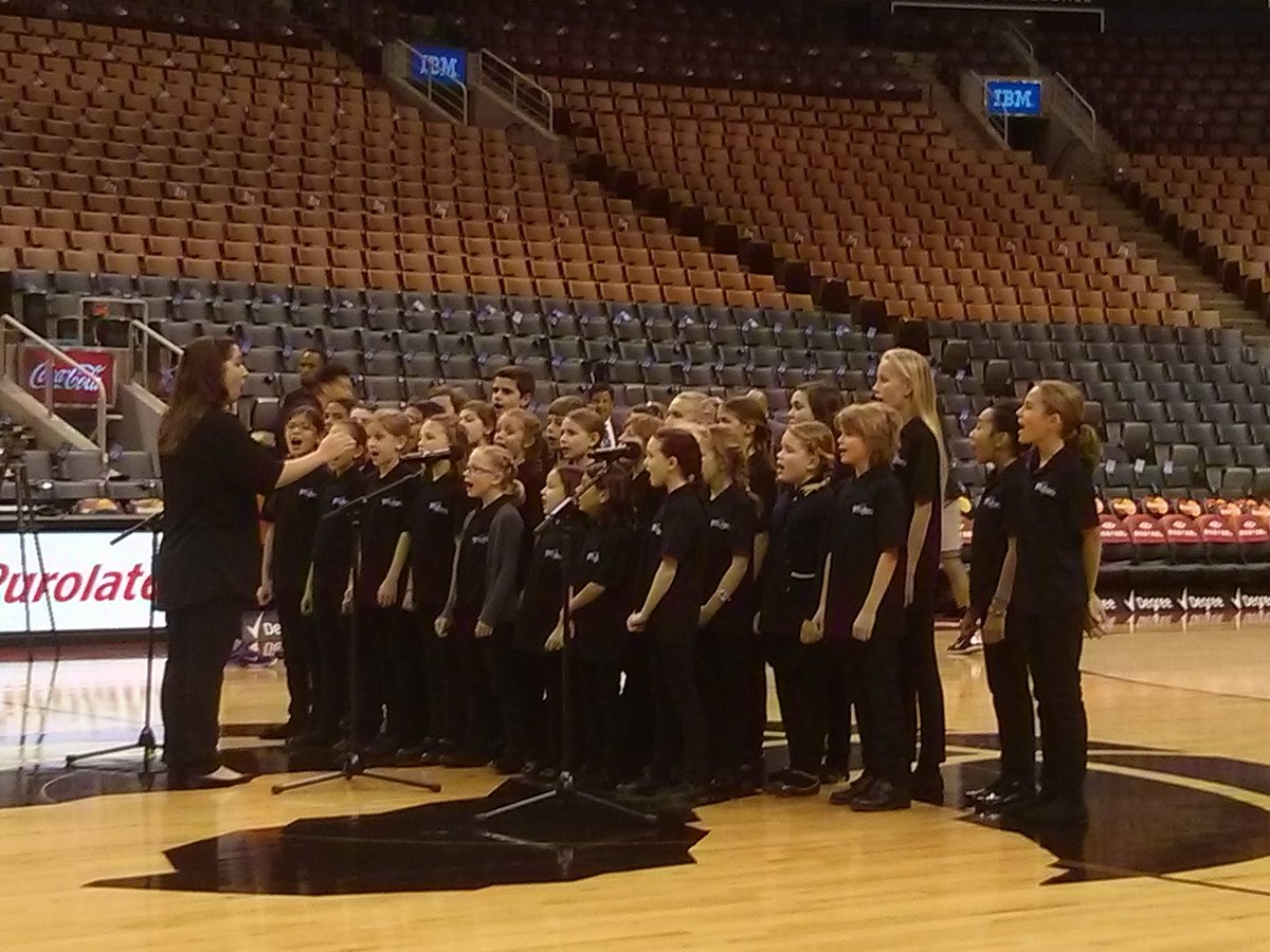Sound check <a href="/AirCanadaCentre/">aircanadacentre</a>. Tune in at 5:45 tonight to hear us sing the national anthems for the <a href="/Raptors/">Toronto Raptors</a> game!