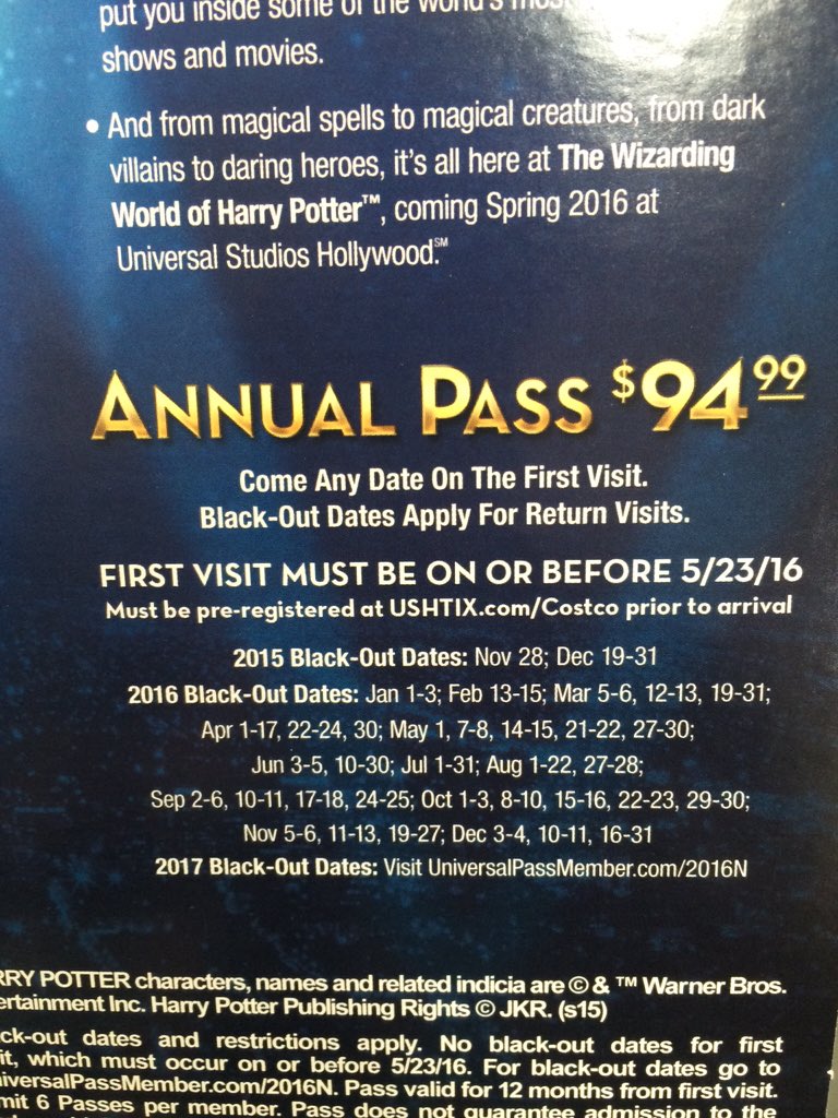 Costco Is Ing Lowest Level Universal Annual Pass At