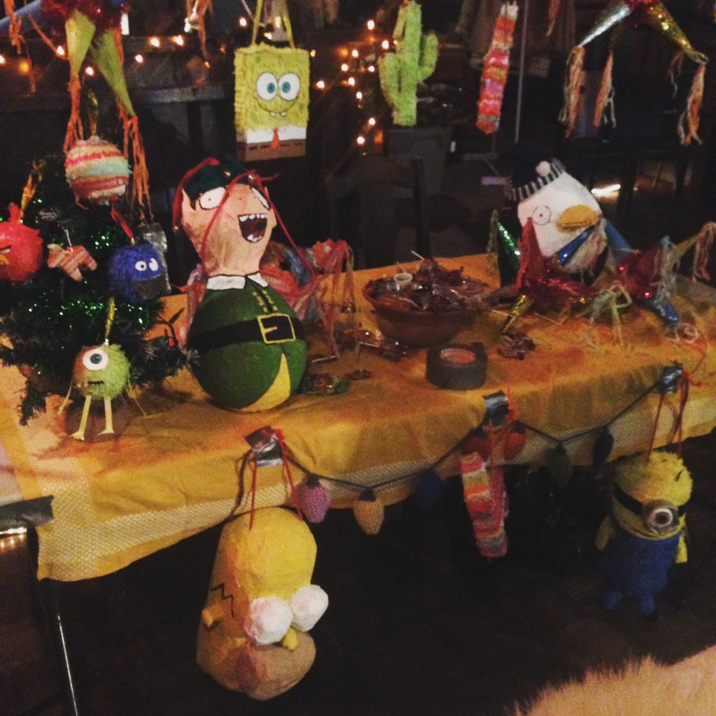 Plus our piñata division is set up inside with handmade piñatas for sale! #pinatas #mexicanlife