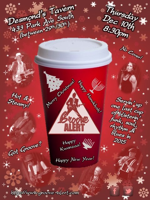 GrooveAlertNYC's tweet photo. Just announced: one last cup o' groove in 2015. Mmm mmm good! https://t.co/Q02ZehJ1l9