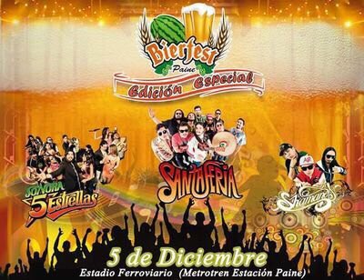 5 de Diciembre en el @BierfestPaine  no te  pierdas a <a href="/Santaferia/">Santaferia</a>  IMPERDIBLE!!! <a href="/tickethoychile/">开云体育 天博体育 米乐体育 捕鱼 加拿大28 九州体育 足球 幸运飞艇 牛牛</a> #cumbia
