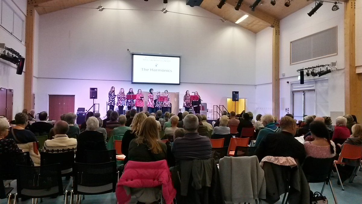 PollySparky's tweet photo. @AlzSocSWEngland raising funds today in Corsham #theharmonics at #springfieldcommunitycampus https://t.co/dlElHSWksl