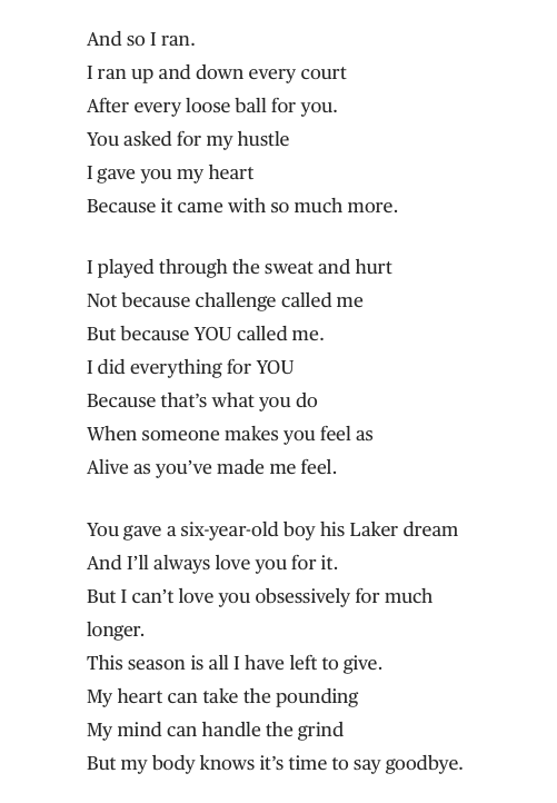 TheHoopsClips's tweet photo. KOBE BRYANT IS HANGING IT UP AFTER THIS SEASON https://t.co/sBiXjl2ajq