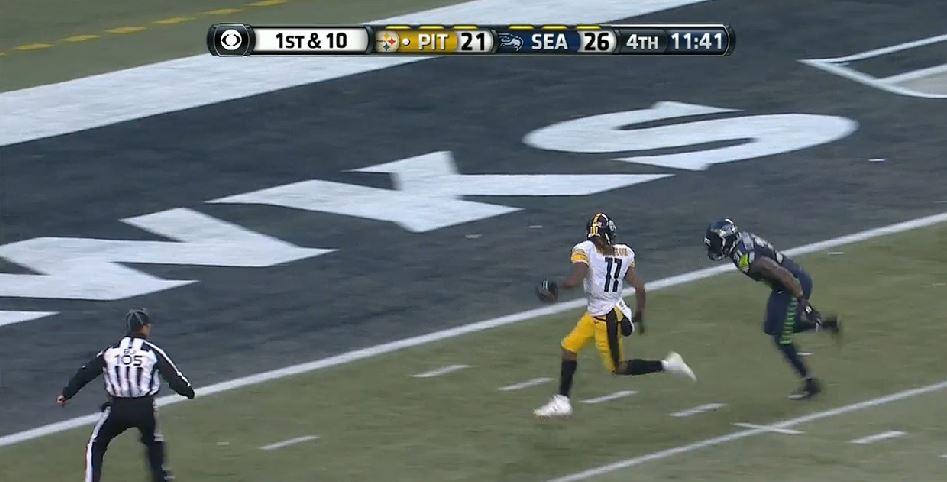 Create separation.
Make the catch.
Look back at 'em.
TOUCHDOWN.

#PITvsSEA