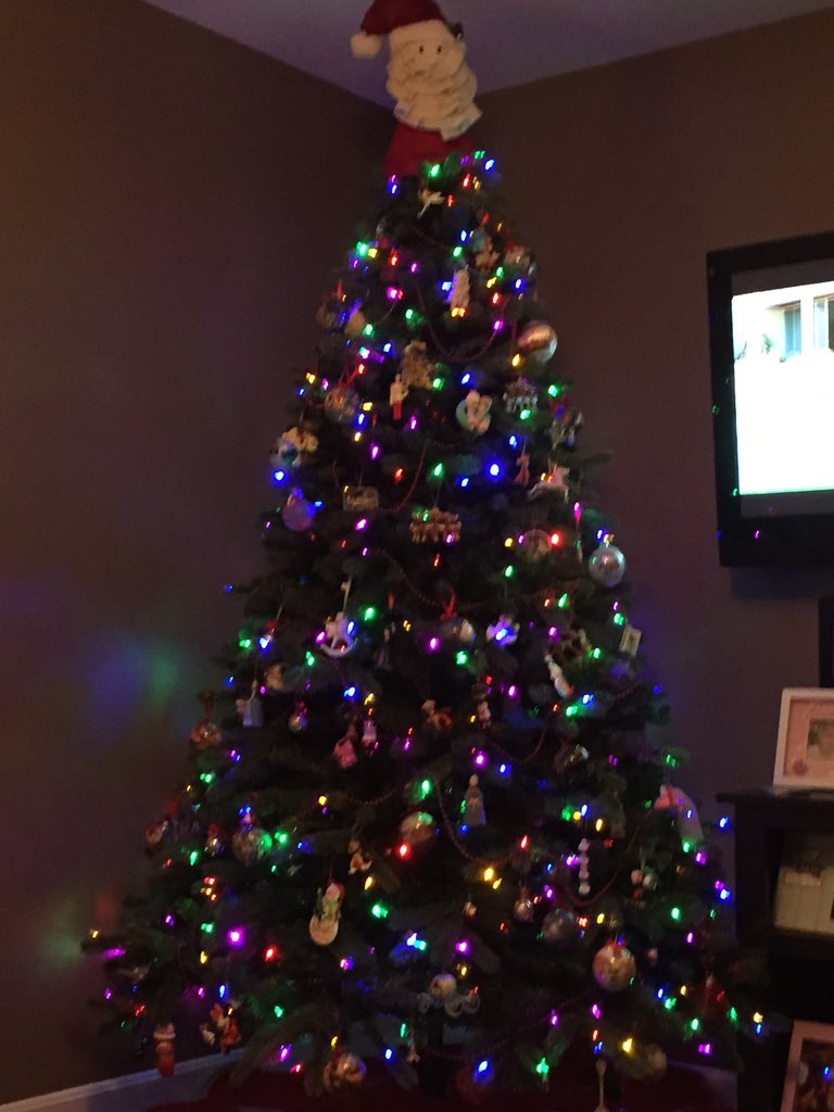 2kidsmorefun's tweet photo. The two Christmas trees we did tonight. #oneisnew #mostlydone The  kids helped a lot. #redecoratingalittle https://t.co/v1QaFrL0o0