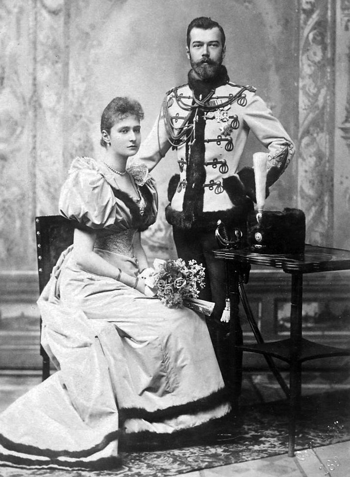 Picture of Nicholas II Romanov in 1894 Official engagement photograph of Nicholas II and Alexandra, 1894 