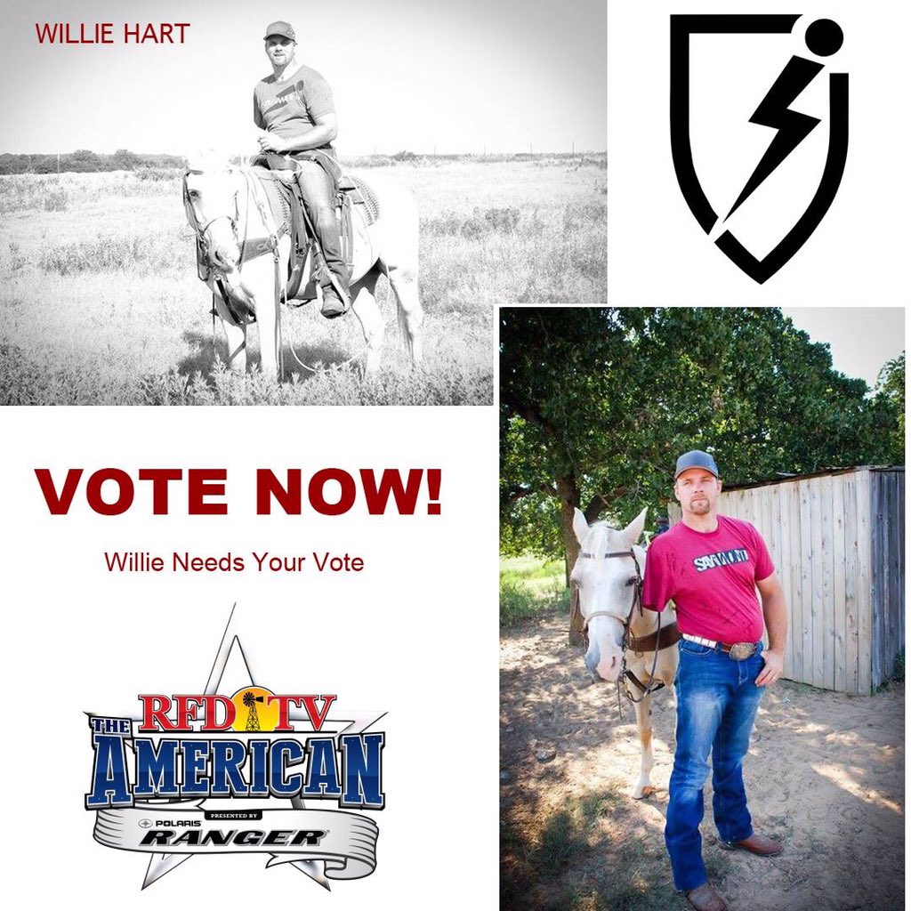 LAST CHANCE TO VOTE FOR Willie Hart/team roper . Voting ends noon 11/30