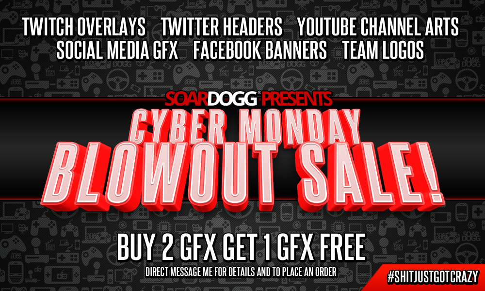 SoarDogg's tweet photo. CYBER MONDAY #GFX BLOWOUT - BUY 2 GET 1 FREE
@Spidey_Grips #ShitJustGotCrazy #CyberMonday #SpideyFam @ShoutRetweets https://t.co/BkjK5RjRYu