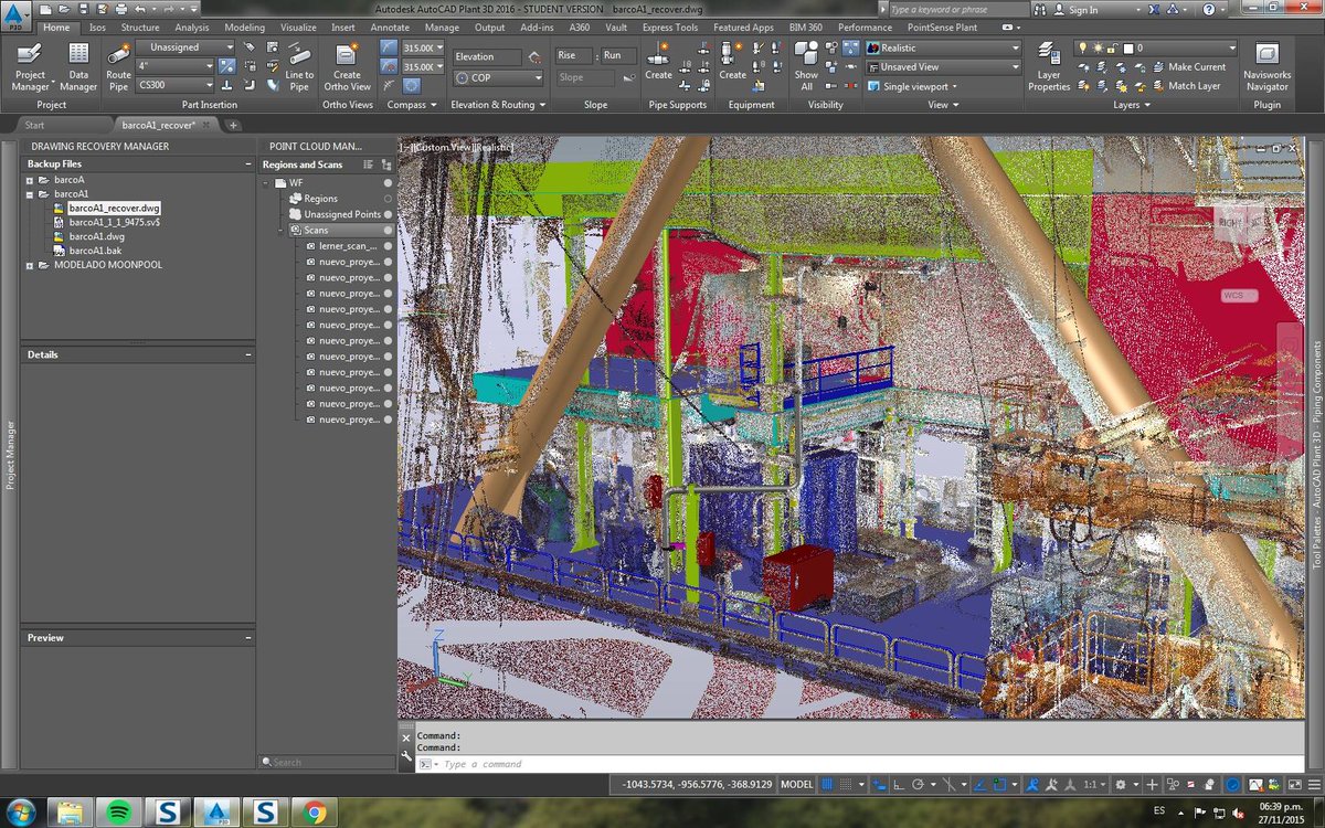 ArplanColombia's tweet photo. Iniciando modelo BIM del Bolette Dolphin Drilling, gracias a Weatherford. #scanninglaser3d, https://t.co/bBrgCaUDi3 https://t.co/AXN91fl9Ab
