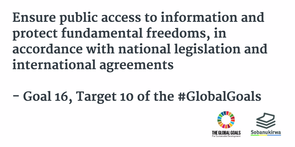 RwWire's tweet image. vofnrwanda: RT sobanukirwa: Access to information is important to help #Rwanda achieve Goal 16 of #SDGs/#GlobalGoa…