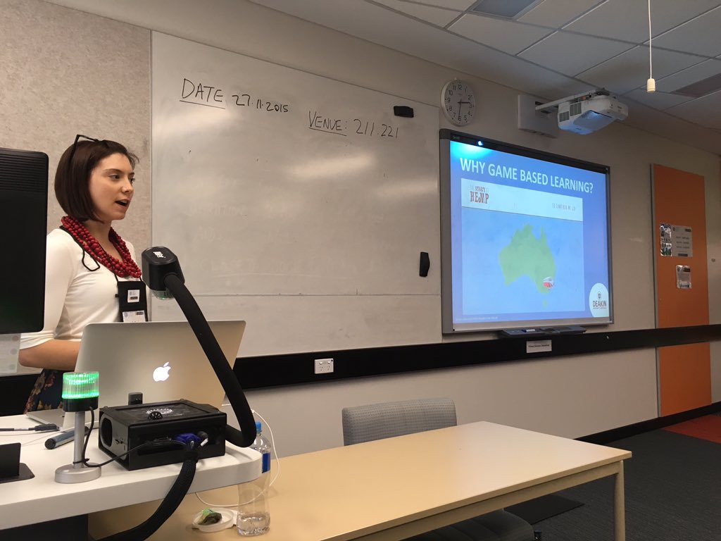 chieadachi's tweet photo. @DTeychenne showing off her work on game based learning #ascilite2015 https://t.co/DHXjvEGVjV