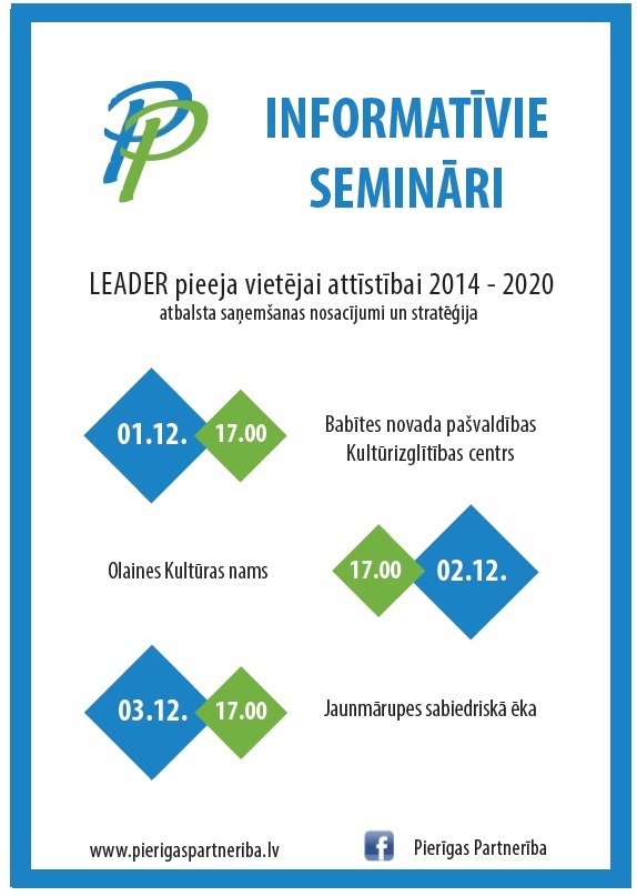 VRG_Pieriga's tweet photo. Šonedēļ nāc uz semināriem par LEADER pieeju, ES atbalsta saņemšanu.Neatliec projekta sagatavošanu uz pēdējo brīdi! https://t.co/4eebcfE5Ex
