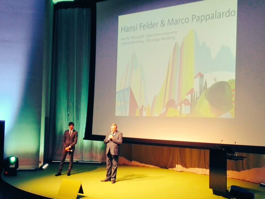 Hansi Felder Amt für Wirtschaft @LandSuedtirol persönlicher Rückblick zur Marke #Suedtirol.  #brandevent