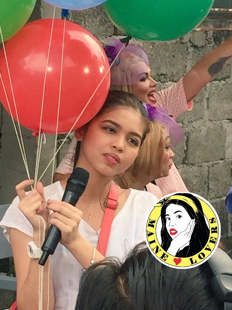 MaineLoversPH's tweet photo. She's like a six year old cute kid with her balloons,waiting for cotton candy.Haha @mainedcm 

#ALDUBKiligContinues https://t.co/ZjKwptk0zt