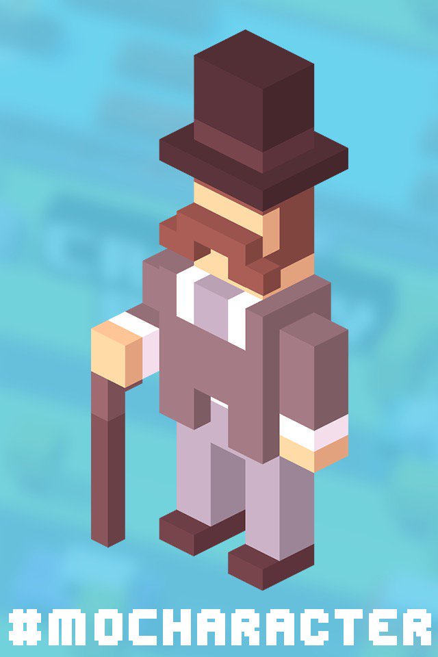 Yodo1Games's tweet photo. @CrossyRoad's Classy Gent spent this month growing out his stache more for #Movember. Show us your mo! #Mocharacter https://t.co/FtKaQzqUuO