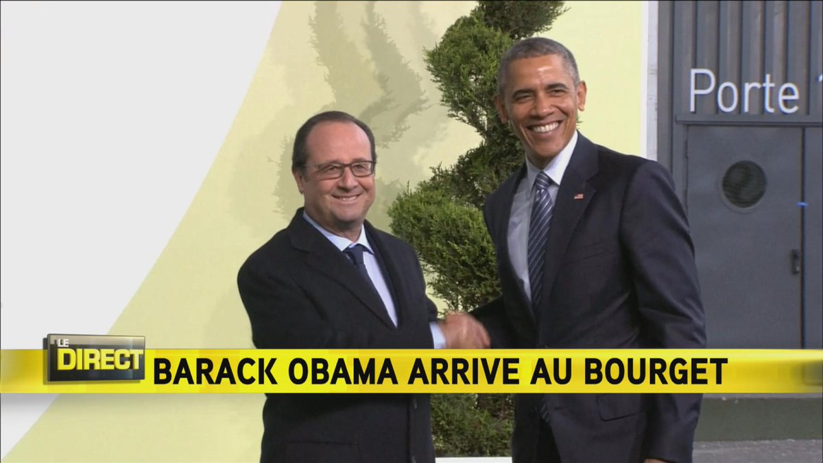 CNEWS's tweet image. Arrivée de @POTUS au Bourget #COP21 #COP21Paris