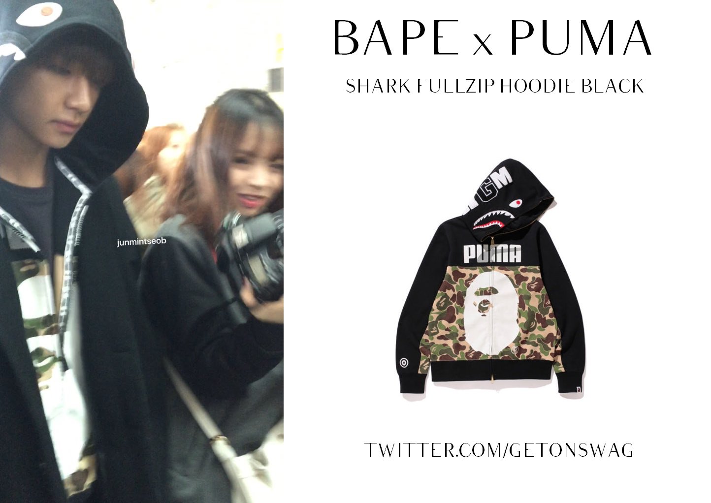 Beyond The Style Alex on X TAEHYUNG BTS 151130 TAEHYUNG PUMA x BAPE SHARK FULL ZIP HOODIE BLACK BTS twt https t Gaoe8o7cxL X