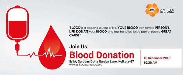 Khandelw13Sagar's tweet photo. '@UTC_Kolkata' Oragnized a Blood Donation Camp on 16th December 2015. Details in Attached Image. @tiwarymanoj https://t.co/4hgDtqT5H8