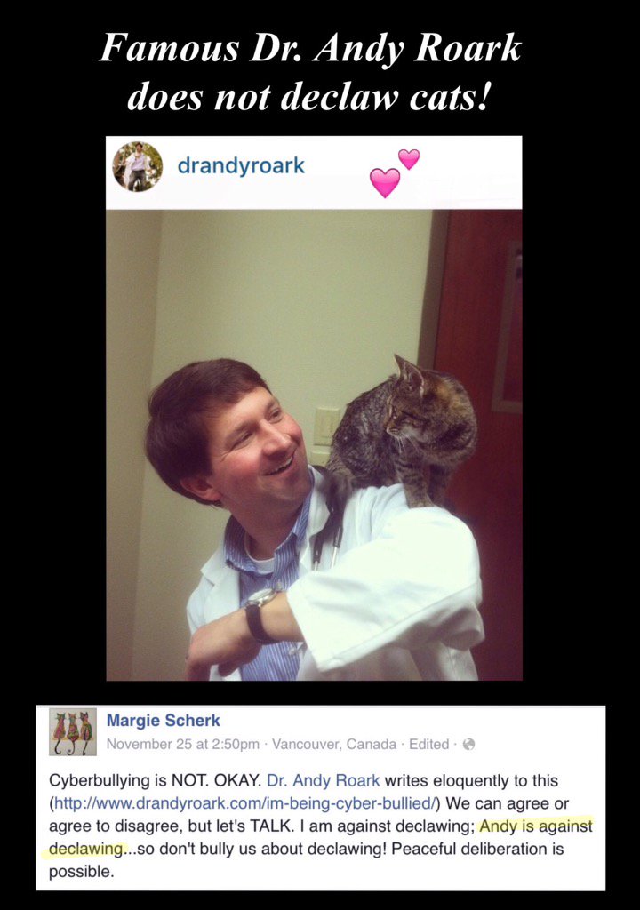 DeclawVetsRevil's tweet photo. @DrAndyRoark #DrAndyRoark #Hero #GreatExample #NoDeclaw #FollowsVetOath #FamousVeterinarian #VetsFollowRoark https://t.co/QmpCVV9t6W