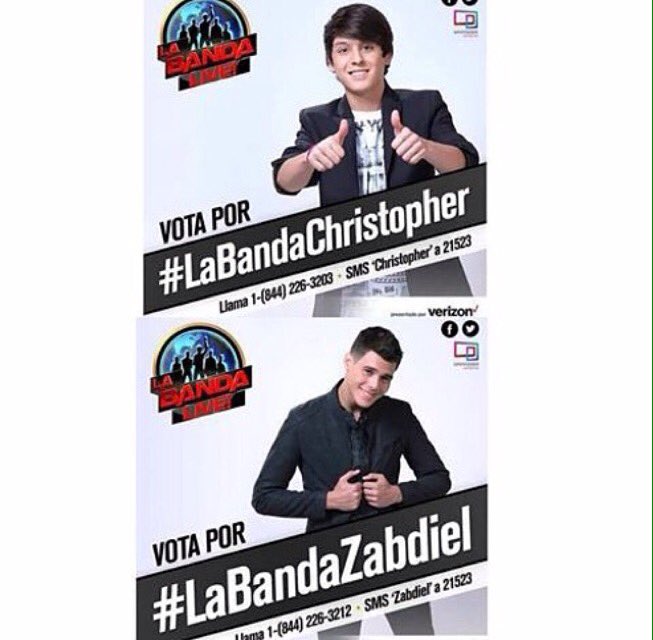 christophervele's tweet photo. Voten x nosotros muchachos para poder seguir en la competencia #labandachristopher #labandazabdiel gracias a todos!😘 https://t.co/iT1diVzs4T