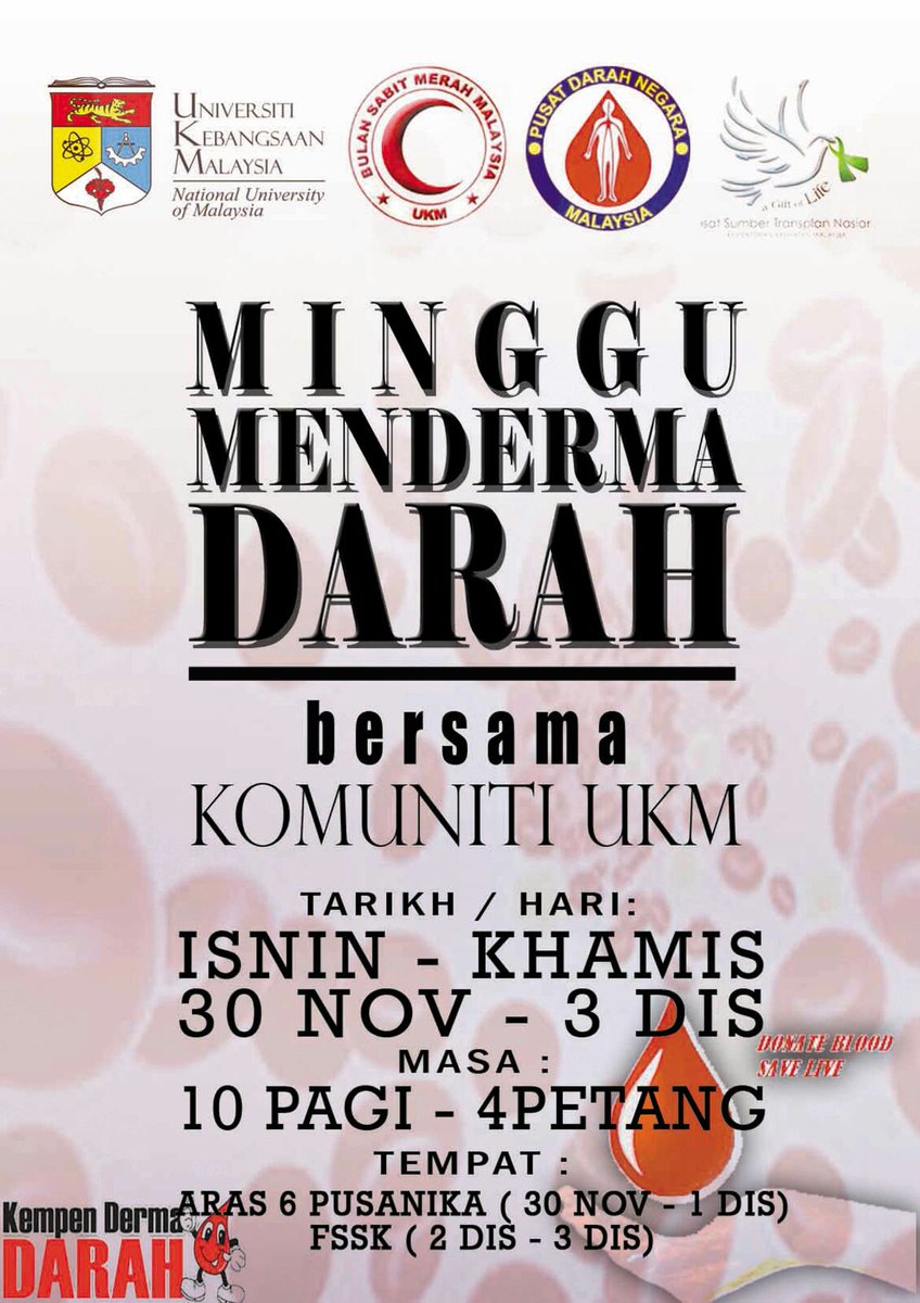 syaz_anis's tweet photo. Jom derma darah..
Now..now..now!!
@UKMtwt @kuo_twit https://t.co/k5YXCYiuZA