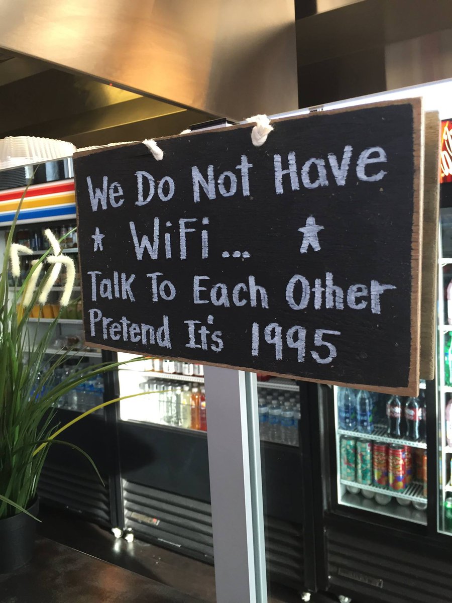 It's a bit ironic that we're sharing this via Wifi... Don't you think?