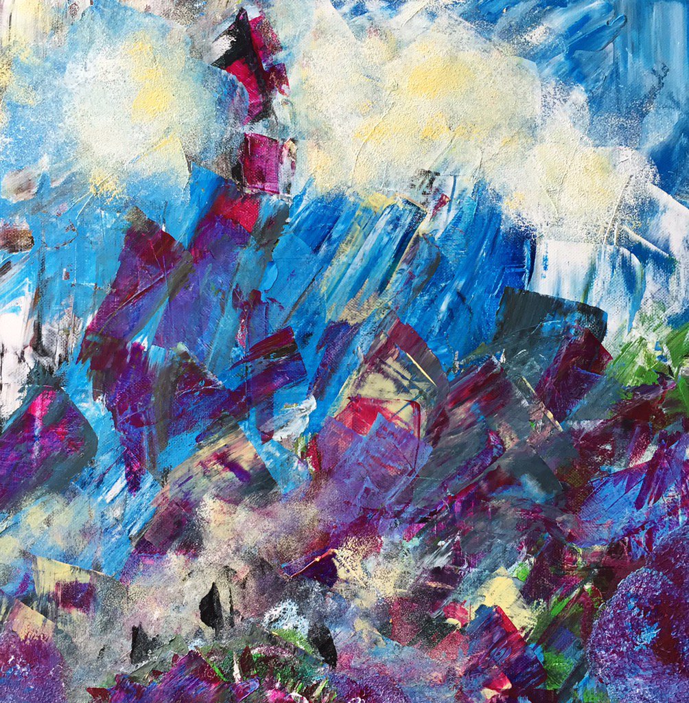 fleurevaslet's tweet photo. Blue waterfall. 40cm x 40cm acrylic on canvas. #zen #art #abstract #original #painting #fleurevaslet #waterfall #joy https://t.co/AyCeSh5as0