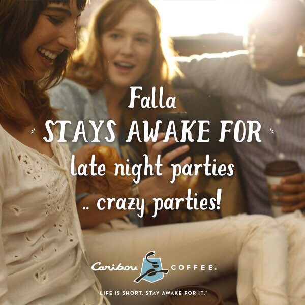 falla_adinda's tweet photo. I #StayAwakeFor PARTY! What's yours? Make your own quote & get free coffee,Caribou Coffee! https://t.co/nomJiFG40X https://t.co/zcxXwecflX