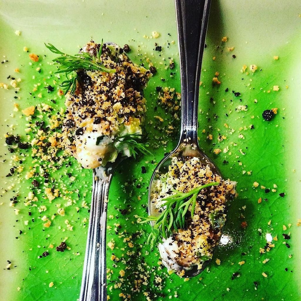 Chef_Rouge's tweet photo. Amuse: smoked mussel, pickled watermelon remoulade, burnt bread. 
@jesse_brown85 @seanalynn 
#Loka #NowOpen #CrazyL… https://t.co/Zpyxt7dFuE
